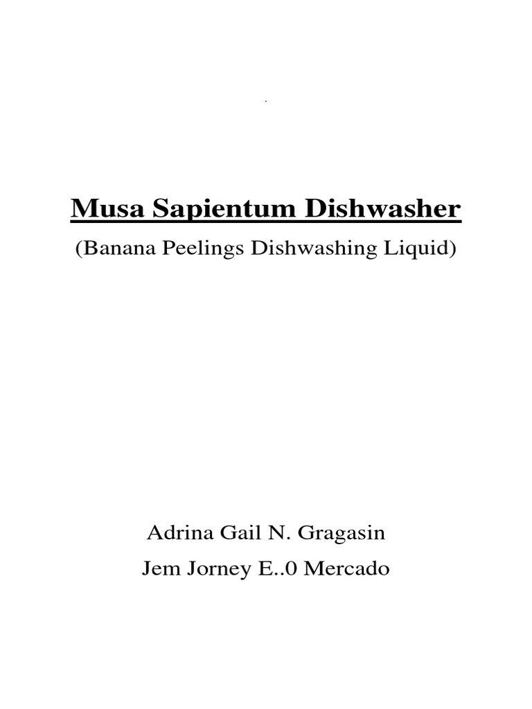 Banana Peelings Dishwashing Liquid.docx Sodium Carbonate Banana