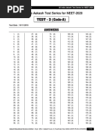 Solutions - AIATS Med-2020 (OYMCF) Test-3 (Code-A & B) - 10-11-2019 PDF