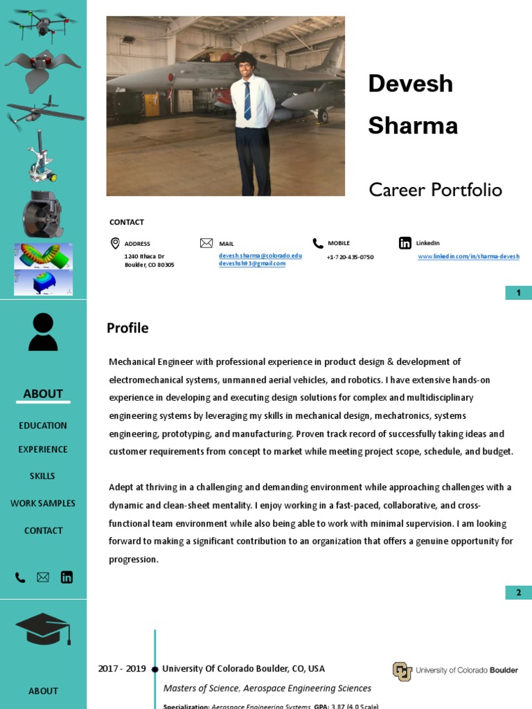 Devesh Sharma: Robotics Engineer Portfolio | PDF | Unmanned Aerial ...