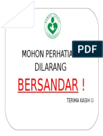 Dilarang Bersandar