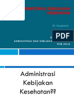 Administrasi Dalam Kebijakan Kesehatan