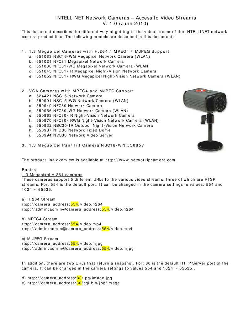 Intellinet Video Stream Documentation | PDF | Film And Video Technology ...