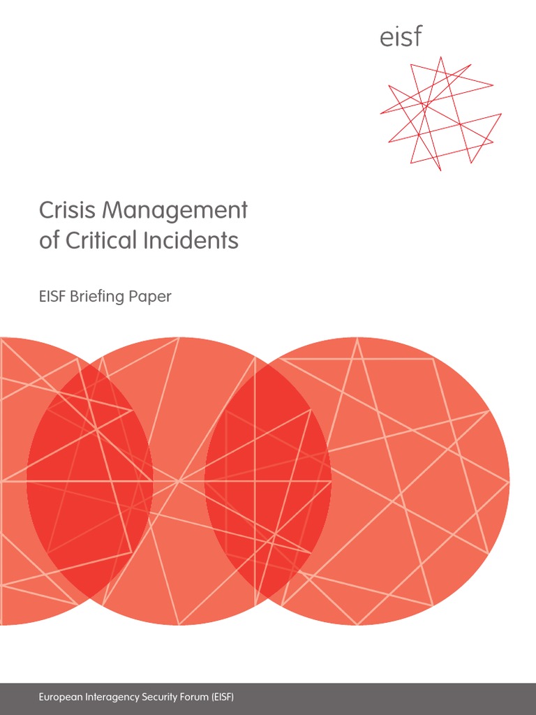 Crisis Management of Critical Incident 2010 | PDF | Crisis Management ...