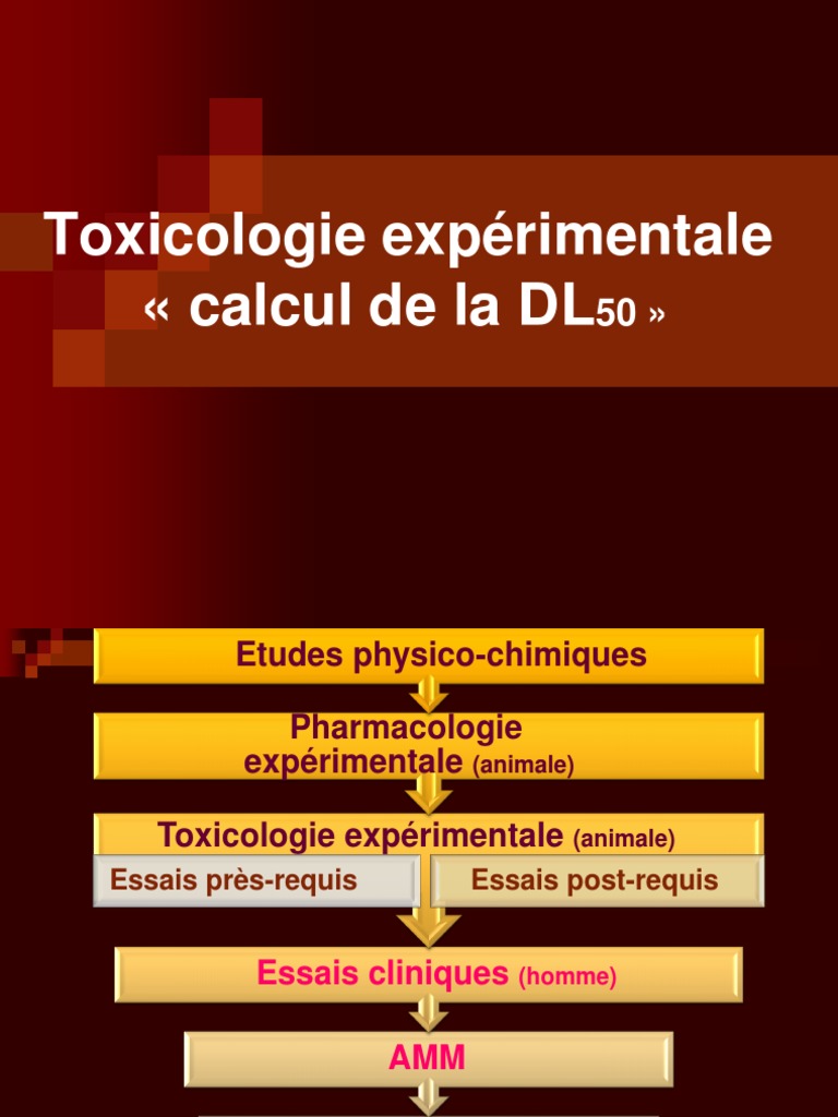 Calcul de la DL50 en toxicologie | PDF | Médecine | Toxicologie