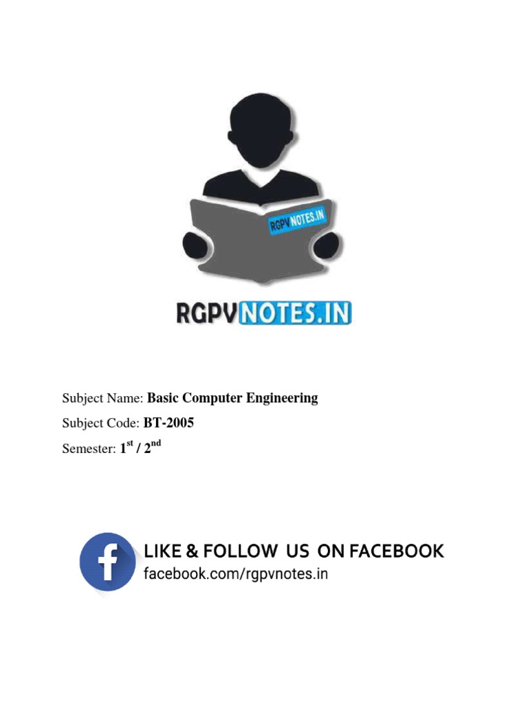 Unit 2 - Basic Computer Engineering - WWW - Rgpvnotes.in PDF | PDF ...