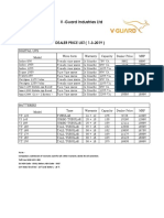 V Guard Dealer Price List 01.03.2019