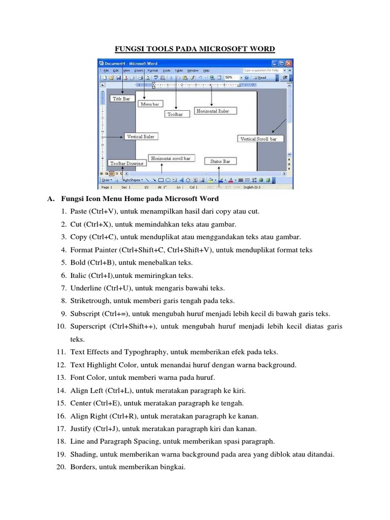 Fungsi Tools Pada Microsoft