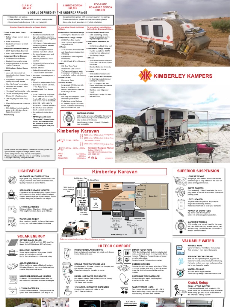 Kimberley Karavan Handy Brochure New Layout PDF | PDF | Refrigerator ...