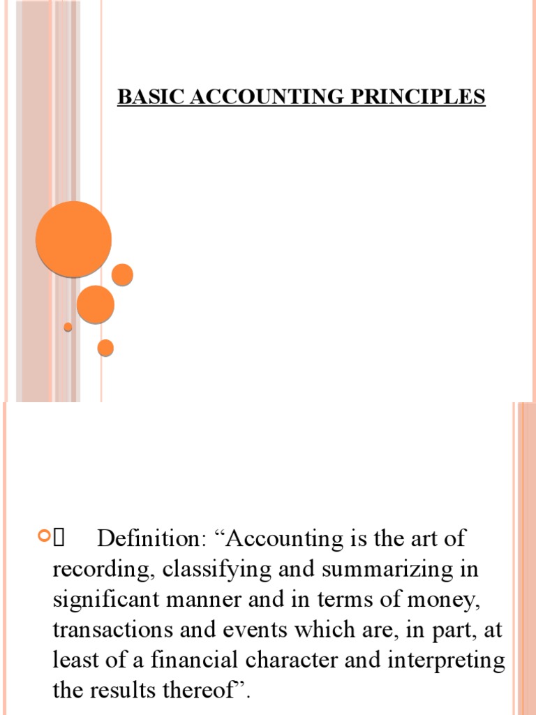 Basic Accounting Principles | PDF | Debits And Credits | Income Statement