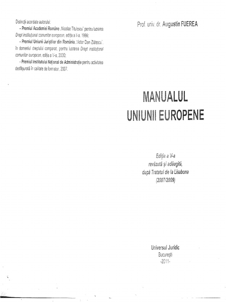 Manualul Uniunii Europene Ed V Pdf