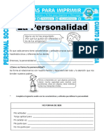 Ficha Como Se Forma La Personalidad para Cuarto de Primaria PDF