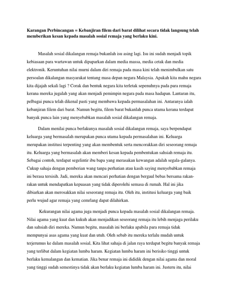 Karangan Perbincangan Pdf