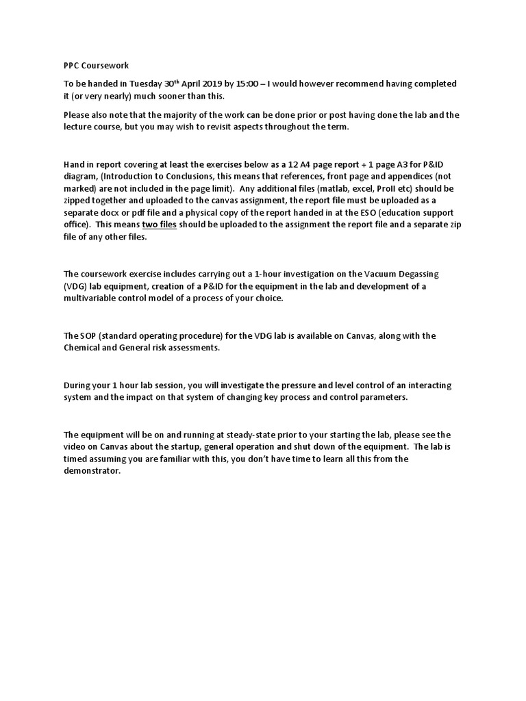PPC Coursework Jan 2019 | PDF