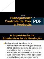 Planejamento e Controle de Processos e Produção