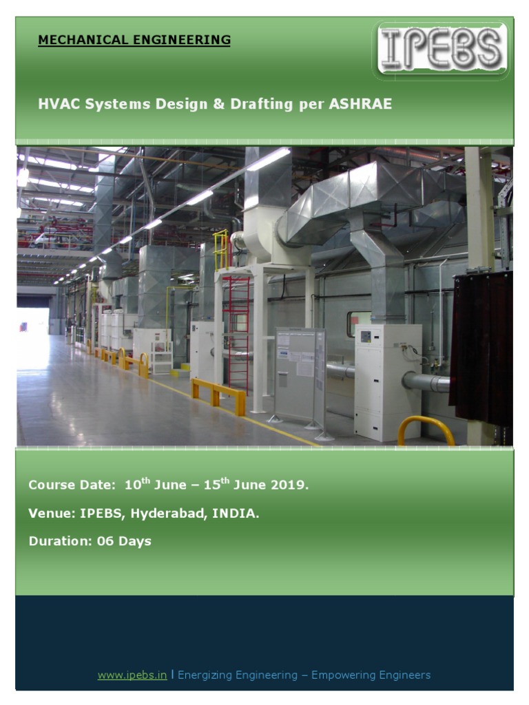 HVAC Systems Design & Drafting Per ASHRAE PDF Duct (Flow) Air
