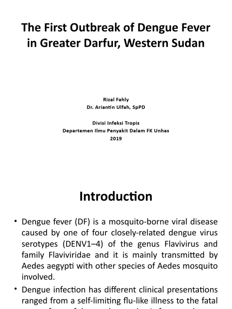 The First Outbreak of Dengue Fever in Greater | PDF | Animal Viral ...