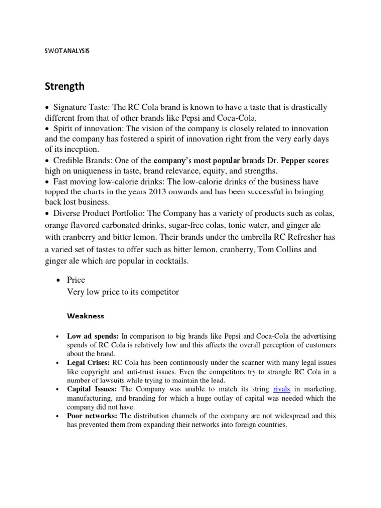 RC Cola PDF Soft Drink Drink