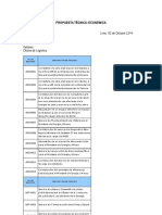 Modelo de Propuesta Técnica Economica