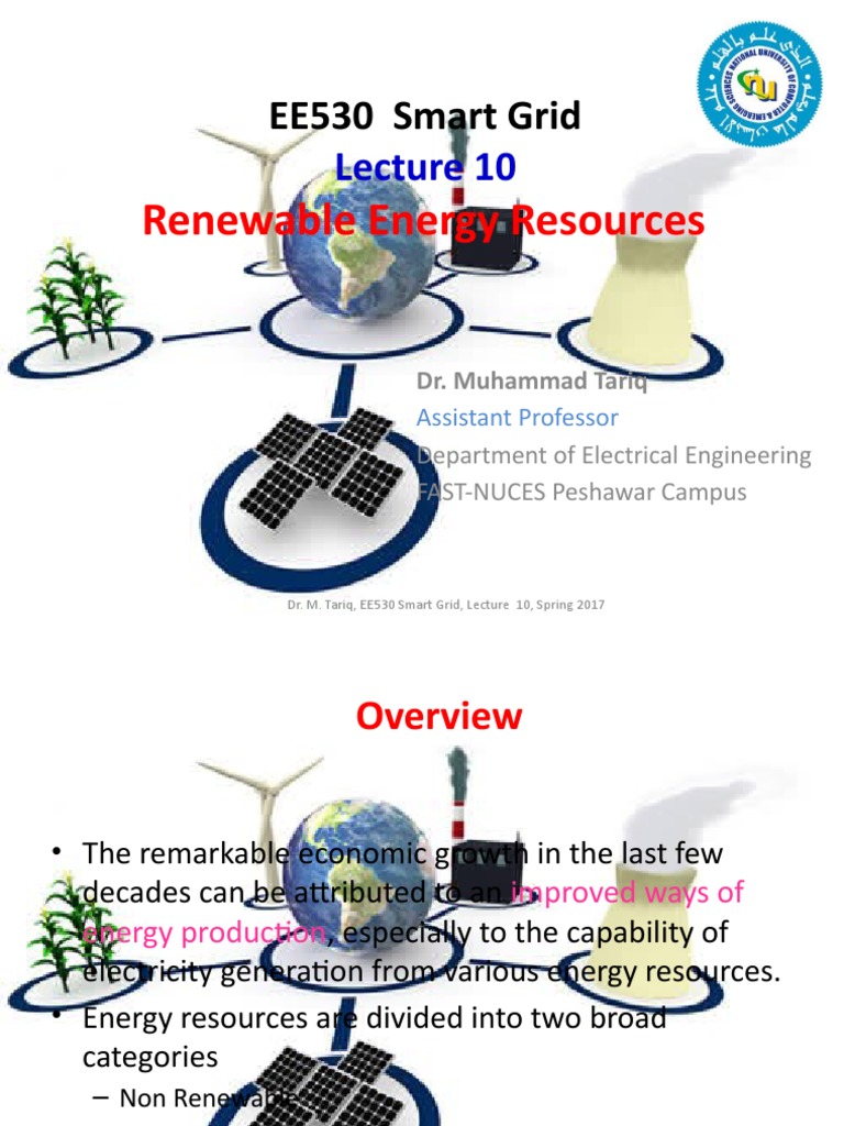 Lecture 10 Renewable Energy and Smart Grid | PDF | Wind Power ...