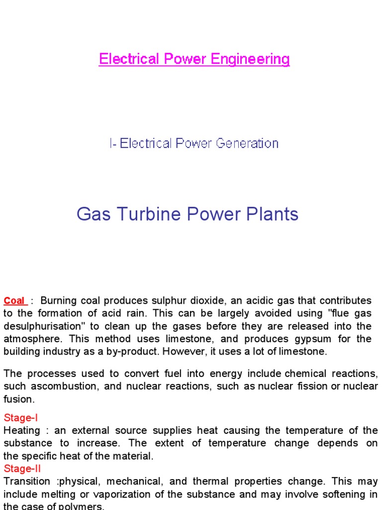 Gas Turbine Power Plants Overview | PDF | Combustion | Gas Turbine