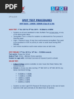 Spot Test Procedures Guidelines For Students 57634