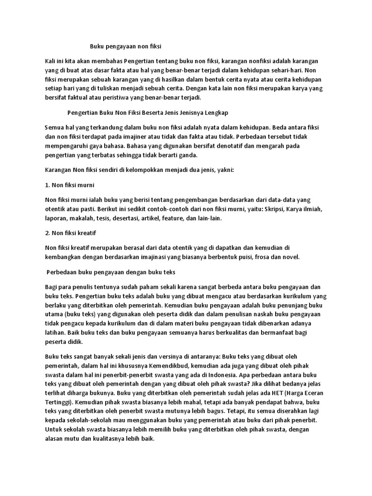 Buku Pengayaan Non Fiksi Pdf