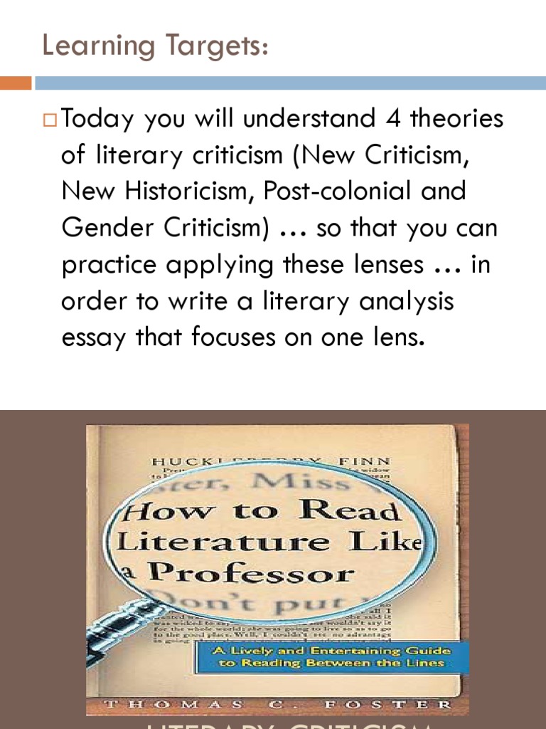 literary lens powerpoint