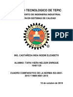 ISO 9001 VS NMX-9001 - DIFERENCIAS ENTRE LA NORMA INTERNACIONAL Y LA NORMA MEXICANA DE SISTEMAS DE GESTIÓN DE CALIDAD