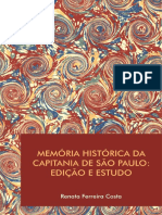 Memoria Historica Da Capitania de Sao Paulo
