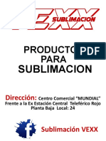 Productos para sublimación