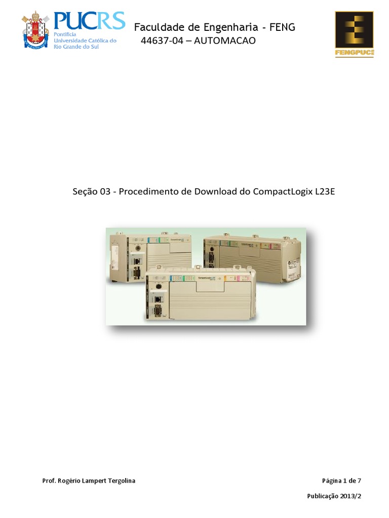 Procedimento de Download Do CompactLogix L23E PDF | PDF | Endereço de ...