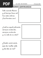 Adivinanzas para Primer Grado | PDF