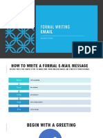 Formal Writing - Email