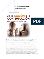 De La Acción A La Contemplación PDF