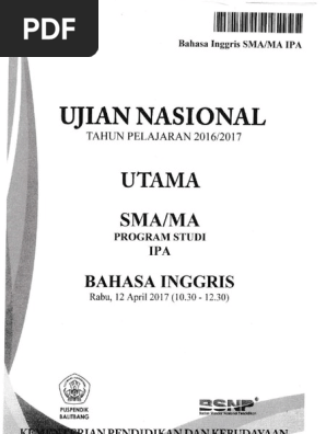 Soal Bahasa Inggris Un Sma 2017 Sudutbaca Com Pdf