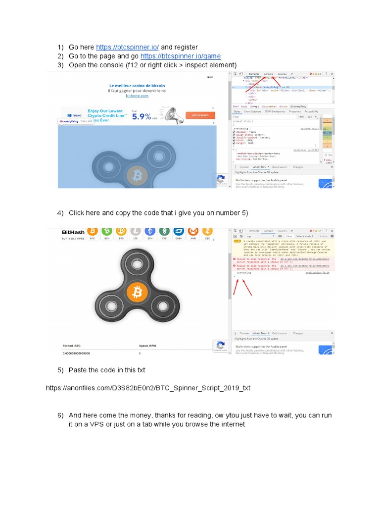 BTC Spinner Script Guide | PDF