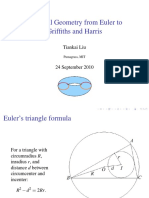 Classical Geometry From Euler To Griffiths and Harris - Tiankai Liu