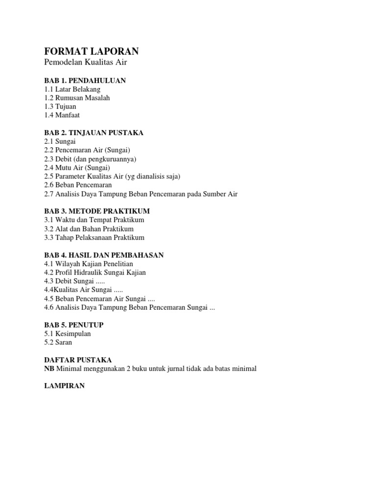 Format Laporan PKA | PDF | Sains & Matematika