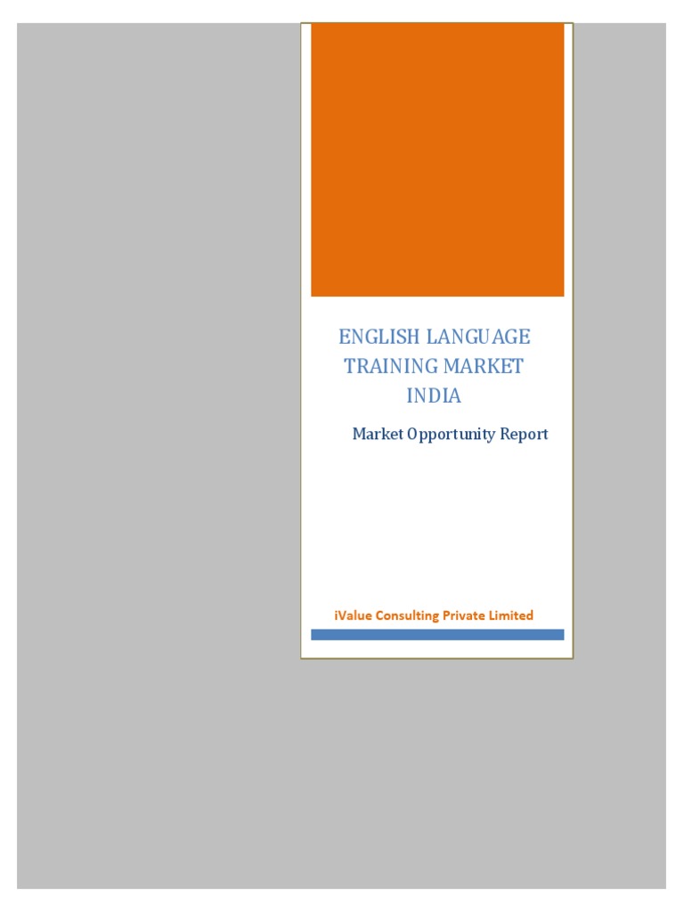 English Language Training Market India | PDF | Market Segmentation ...