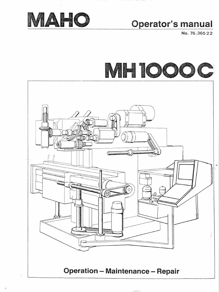 MH1000C Operation Maintenance Repair PDF, PDF
