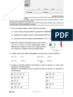 Avaliação de Matemática 8o Ano