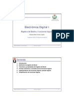 Electrónica Digital I. Álgebra de Boole y Funciones Lógicas