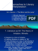 Basic Approaches To Literary Interpretation