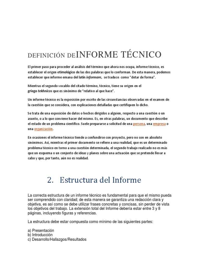 Redaccion Informe Tecnico | PDF | Información | Conocimiento