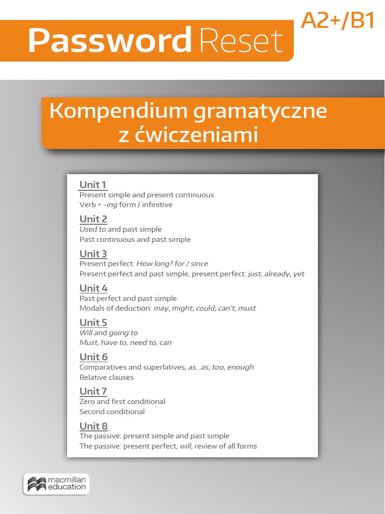 Password Reset B1+ Teacher s Book