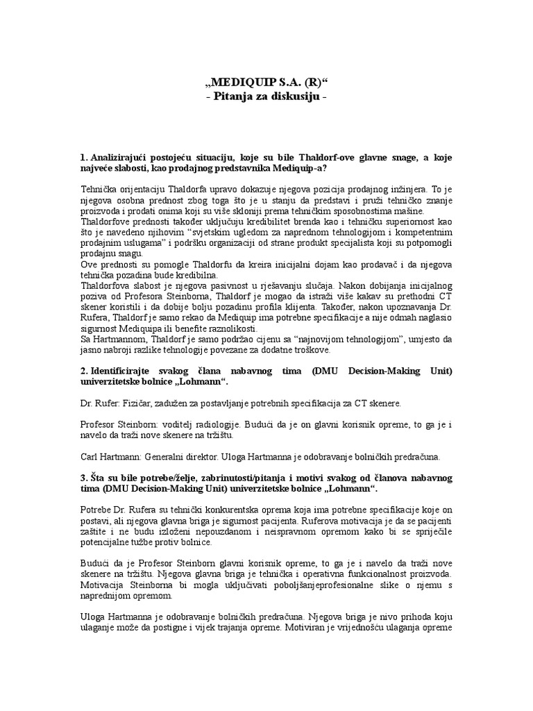 Mediquip S A (R) Case Study PDF