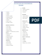 Temario Del Concurso de Conocimientos Primer Grado PDF