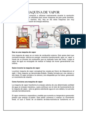 Maquina de | PDF | vapor | Innovación