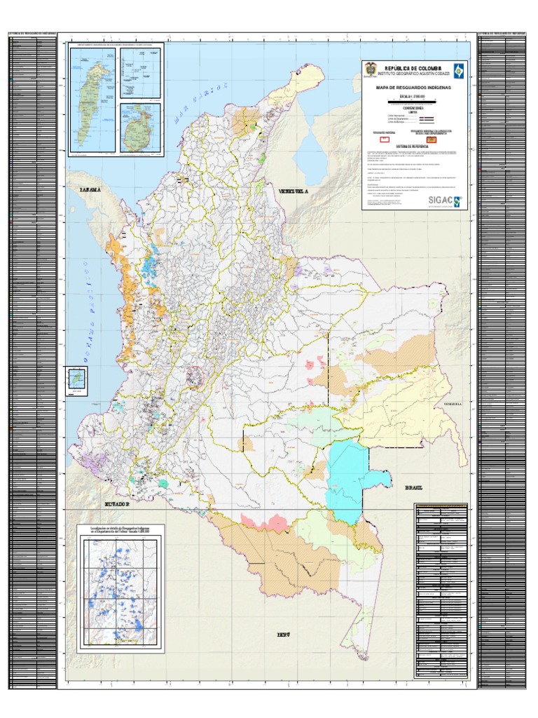 Mapa Resguardos Indigenas v1 2012 PDF | PDF