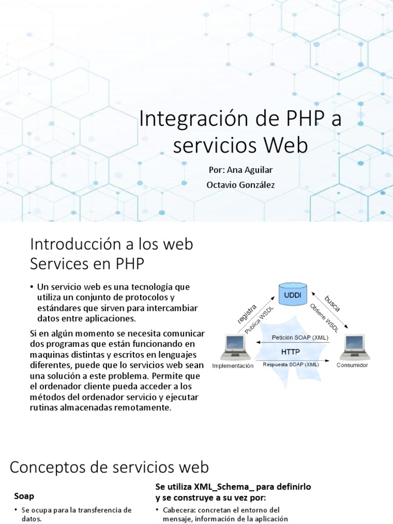 Integración de PHP en Web Services | PDF | Jabón | Servicio web